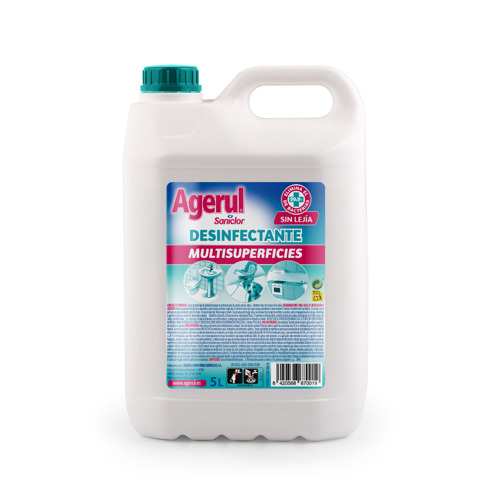 Desinfetante multissuperfícies Agerul Saniclor 5 l