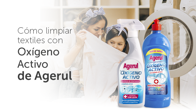 cómo limpiar textiles con oxígeno activo
