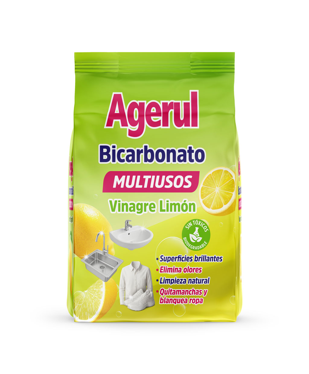 Bicarbonato Multiusos vinagre limón 600g - Agerul